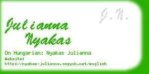 julianna nyakas business card